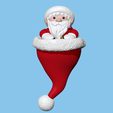 SantaClaus.PNG Santa Claus Hat Ornament - Christmas