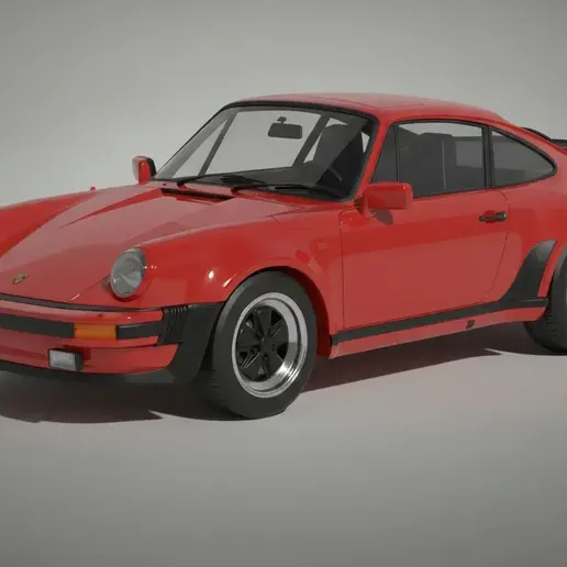 Porsche 930 911 Turbo 3.3 – Classic Sports Car STL 3D Print Model