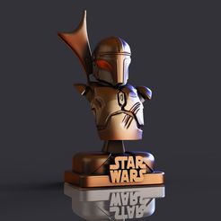 1.jpg Archivo STL bust Madalorian 21・Objeto para impresora 3D para descargar
