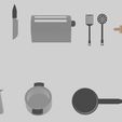 cocina 1.jpg KITCHEN EQUIPMENT SET FOR DOLL HOUSE