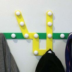 TTC__coat_rack_5.jpg Free STL file Multi-Color Subway Map Coat Rack (Toronto TTC)・Design to download and 3D print