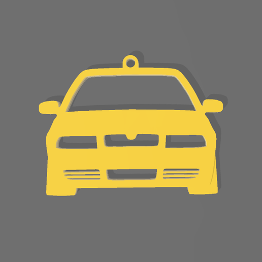 Skoda Octavia mk1 Front key ring 3D model preview