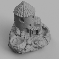 maison rendu 2 .png Free STL file House and stone・3D print model to download