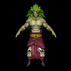broly 1.png Archivo OBJ broly mode saiyan super 3 for printing・Plan imprimible en 3D para descargar