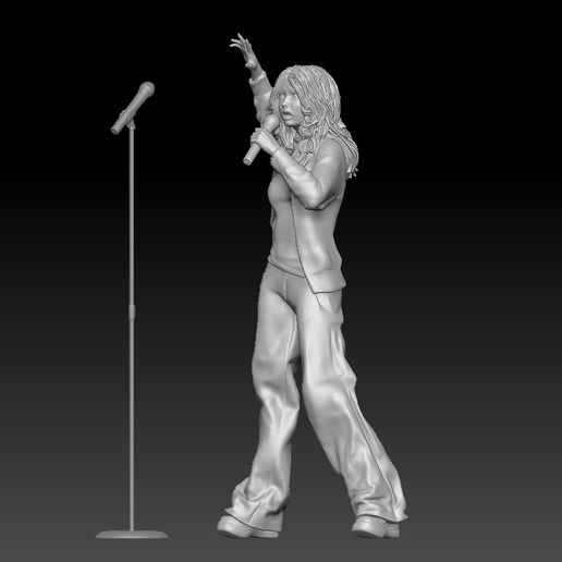 🪨 rock band singer girl・ STL File for 3D printing・Cults