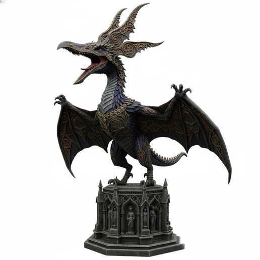 🦖 2662 Gothic Roaring Pteranodon Dinosaur 3D Model, Halloween, fox, fox ...
