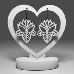 r1.jpg Archivo STL Pendientes mandala 41- Pendientes flor de loto・Diseño de impresora 3D para descargar