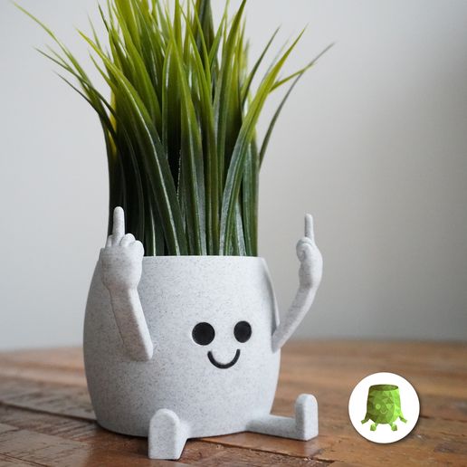 Middle Finger Happy Pot