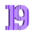 19.stl STL file Text Flip: Numbers 0-20・3D printing model to download