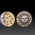 SUN-MOON.jpg Ensemble soleil et lune en relief