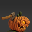 3.png Citrouille maudite - Modèle imprimé en 3D pour Halloween