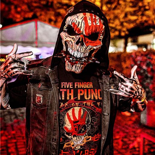 3D printing Five Finger Death Punch Knucklehead Latex Mask Metal Rock