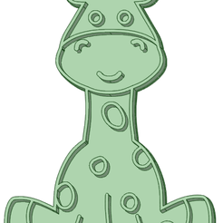 Jirafa-3_e.png STL file Seated giraffe 88mm cookie cutter・3D printer design to download