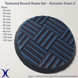 Round_bases_AcousticFoam003_promo.png Round Bases Set – Acoustic Foam 3 Texture (25–160mm) | Perfect for Tabletop Wargames & RPG's