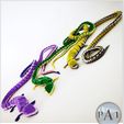 010.jpg STL file Articulated Long-Tailed Lizard - 114 cm (44in) Super long print-in-place・Design to download and 3D print