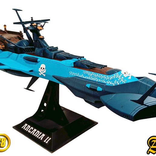 🚢 CAPTAIN HARLOCK ARCADIA (SECOND SHIP) – DETAILED WITH