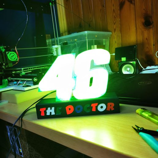 Lámpara led ilusión 3d 46 Valentino R 