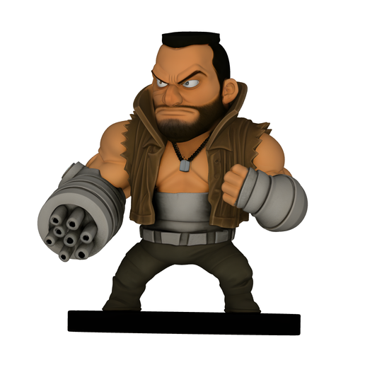 model-14.png Barret Wallace - Final Fantasy 7 figurine chibi