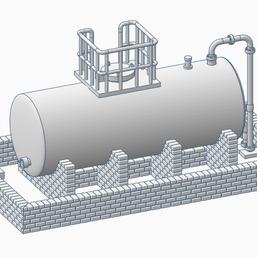 🛤️ Model Railway Fuel Storage Tank・ STL File for 3D printing・Cults