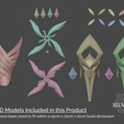 2.png Arlecchino Accessories Brooch, Heels & Hairclip Only for Cosplay (Mini Bundle) - Genshin Impact - Instant Download STL Files for 3D Printing