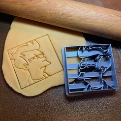 can Bite eT paar coe Archivo STL "No estoy seguro si..." Cortador de galletas Fry Meme・Objeto para impresora 3D para descargar