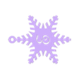 E.stl Snowflake ornaments with letters