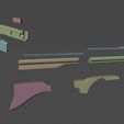 parts.jpg caitlyn rifle - arcane model for 3d print and cosplay