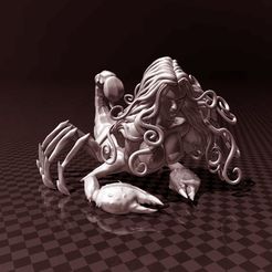 6a9aa32f8cfc044b097d99fc26e985f3_display_large.jpg Free STL file Scorpion Girl・Model to download and 3D print, FiveNights