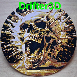 SkullExplodeCircle.png Exploding Skull - Hueforge