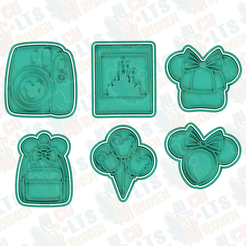 covermain.png 3D file Disney cookie cutter set of 6・3D print design to download