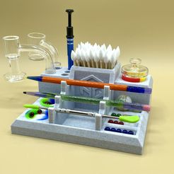 IMG_4539-1.jpg STL file Concentrate Station Dab Tool Organizer・3D printable model to download