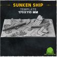 MMF-Sunken-Ship-15.jpg Sunken Ship  (Big Set) - Wargame Bases & Toppers
