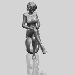 TDA0736_Beautiful_Girl_17-SittingA00-1.png Free 3D file Beautiful Girl 17 Sitting・3D printable model to download