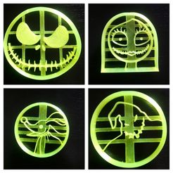 collage.jpg Archivo STL A nightmare before christmas cookie cutter・Plan imprimible en 3D para descargar
