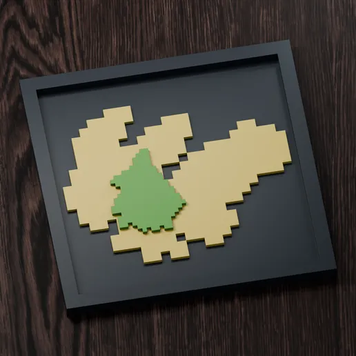 Mothim Line - Pokemon Silhouette Frame | Box sprite | STL