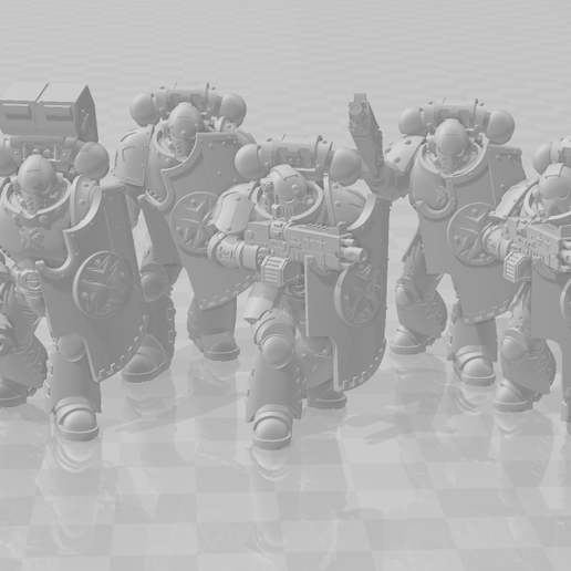 Obscure Crusaders Heavily Intercessive Squad 3D model
