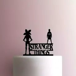 1.webp STL file Cake Topper Adorno Torta - Stranger Things・Model to download and 3D print
