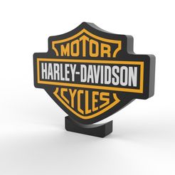 untitled.189.jpg STL file HARLEY DAVIDSON LUMINÁRIA - LED LAMP WITH STANDING SUPPORT・3D print object to download