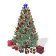 0_00004.jpg Chrismas Tree 3D Model - Obj - FbX - 3d PRINTING - 3D PROJECT - GAME READY NOEL Chrismas Tree  Chrismas Tree NOEL
