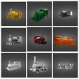 MyCollages-3.jpg BIG SALE! Set of 9 steam locomotives