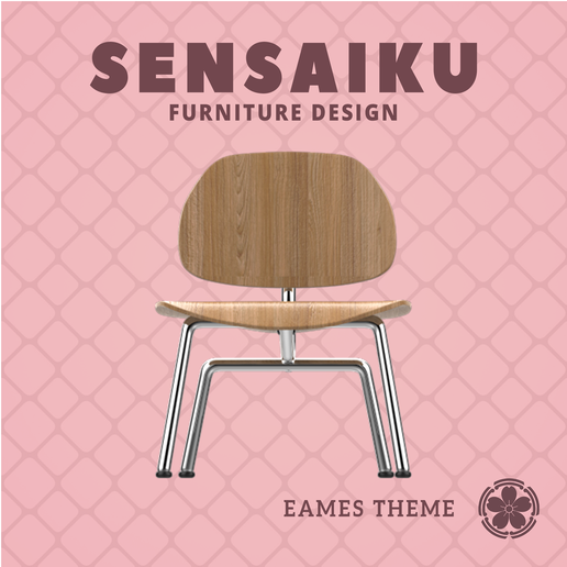 Miniature Replica 1:12 04. Eames LCM Chair for Miniature Dollhouse - Vitra - 3D Print Instant Download - Miniature Furniture Designer Series