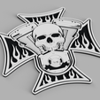 tinker.png Maltese Cross Motorcycle Fire Motorcycle Fire Skull Coaster