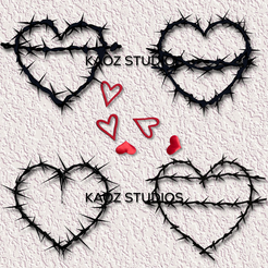 project_20240111_2014111-01.png set of 4 hearts wall art gothic love wall decor valentines day decorations