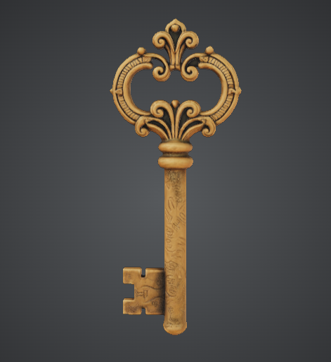 Ornate Antique Key – Decorative Vintage Skeleton Key