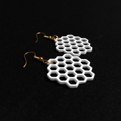 Honeycomb Pendant / Earrings 3D model