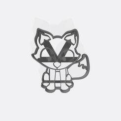 Zorro cuerpo completo 10 cm.jpg Fichier STL Zorro / FOX - Thème animaux forestiers - emporte-pièce / emporte-pièce・Idée pour impression 3D à télécharger