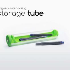 title.jpg Бесплатный STL файл Magnetic interlocking storage tube・Шаблон для 3D-печати для загрузки