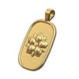 Oriantal-flower-pendant-00.jpg Orientalische Blume Relief Anhänger Halskette und Charme 3D-Druck Modell