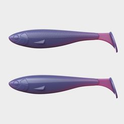 STL file against shad lure mold 4  🎣・3D printing model to