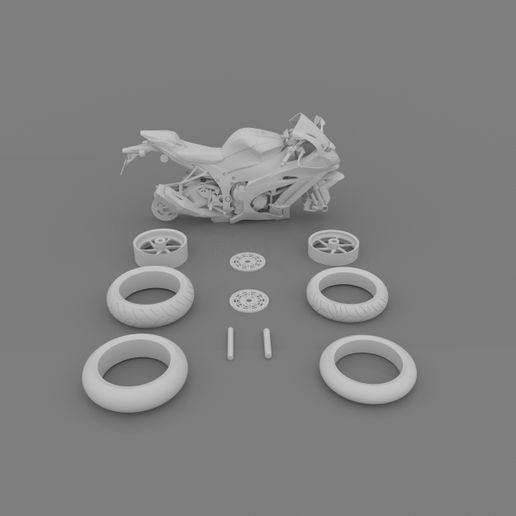 🥷 Kawasaki Ninja ZX-10R 1000 3D Printable Model STL File